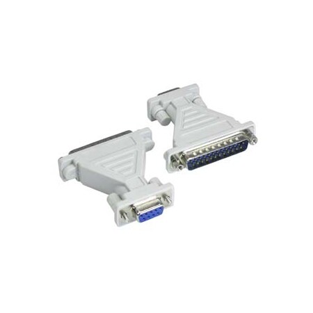 Bestlink Netware DB9-F/DB25-M Serial Adapter, Thumbscrew(DB9) / Hex Nut(DB25) 180249